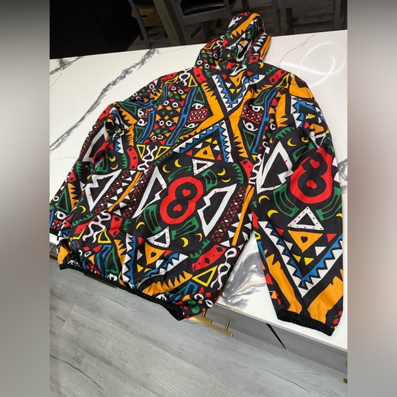 Reason Jackets 1/4 Zip Emblem 8 Size S Windbreaker Abstract  Hoodie - Picture 3 of 4